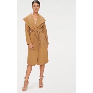 Camel Waterfall Duster Coat